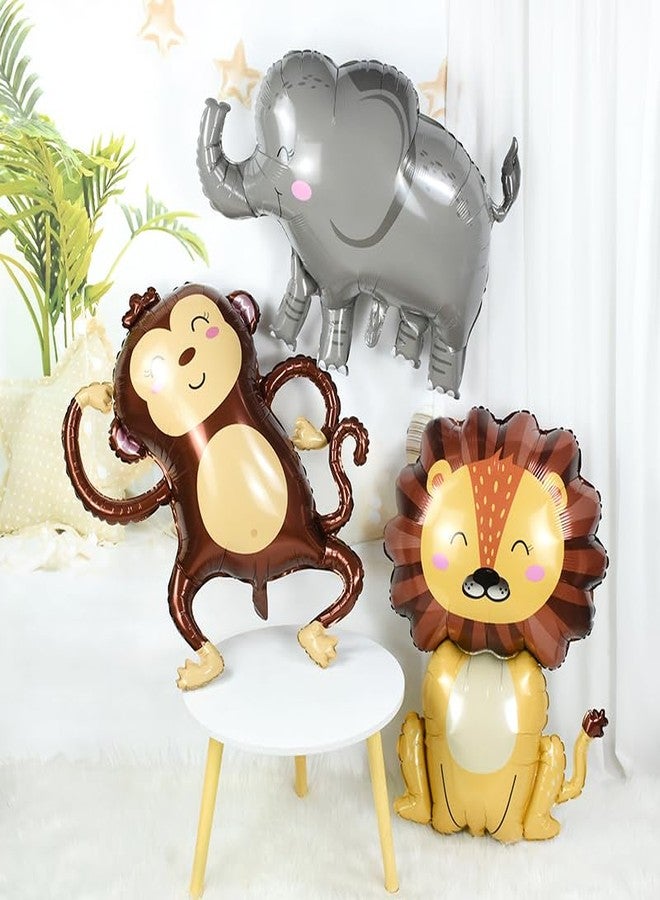 Jagmag® Monkey Balloon, Jungle Monkey Foil Mylar Balloons for Baby Shower Kids' Boys Animals Theme Birthday Party Supplies, Animal Balloons, Bandar Balloon - Image 3